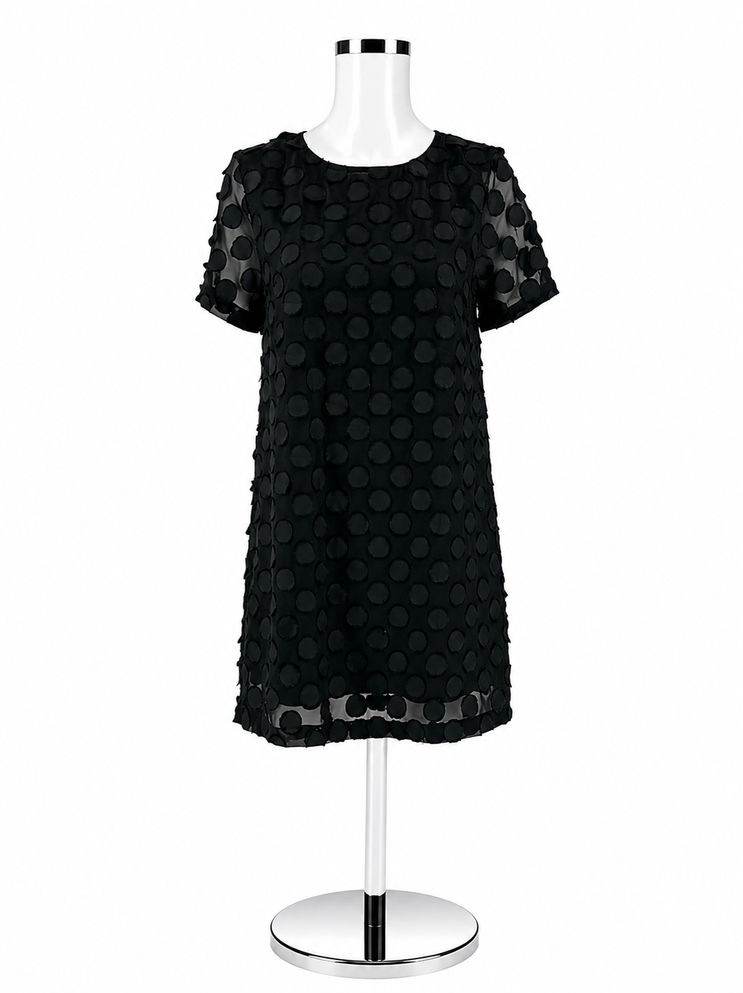 Entro Black Circles Pre-Owned Ladies Dress - Size Small - ONLINE ONLY