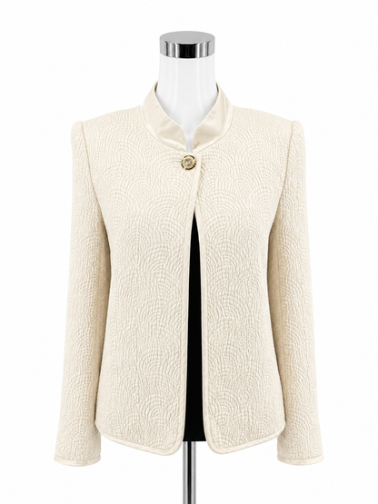 Dana Buchman Size 12 Cream Pre-Owned Jacket - ONLINE ONLY