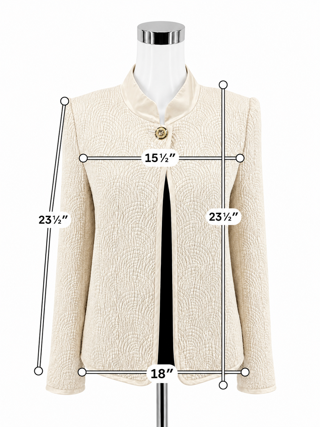 Dana Buchman Size 12 Cream Pre-Owned Jacket - ONLINE ONLY
