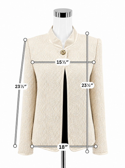 Dana Buchman Size 12 Cream Pre-Owned Jacket - ONLINE ONLY