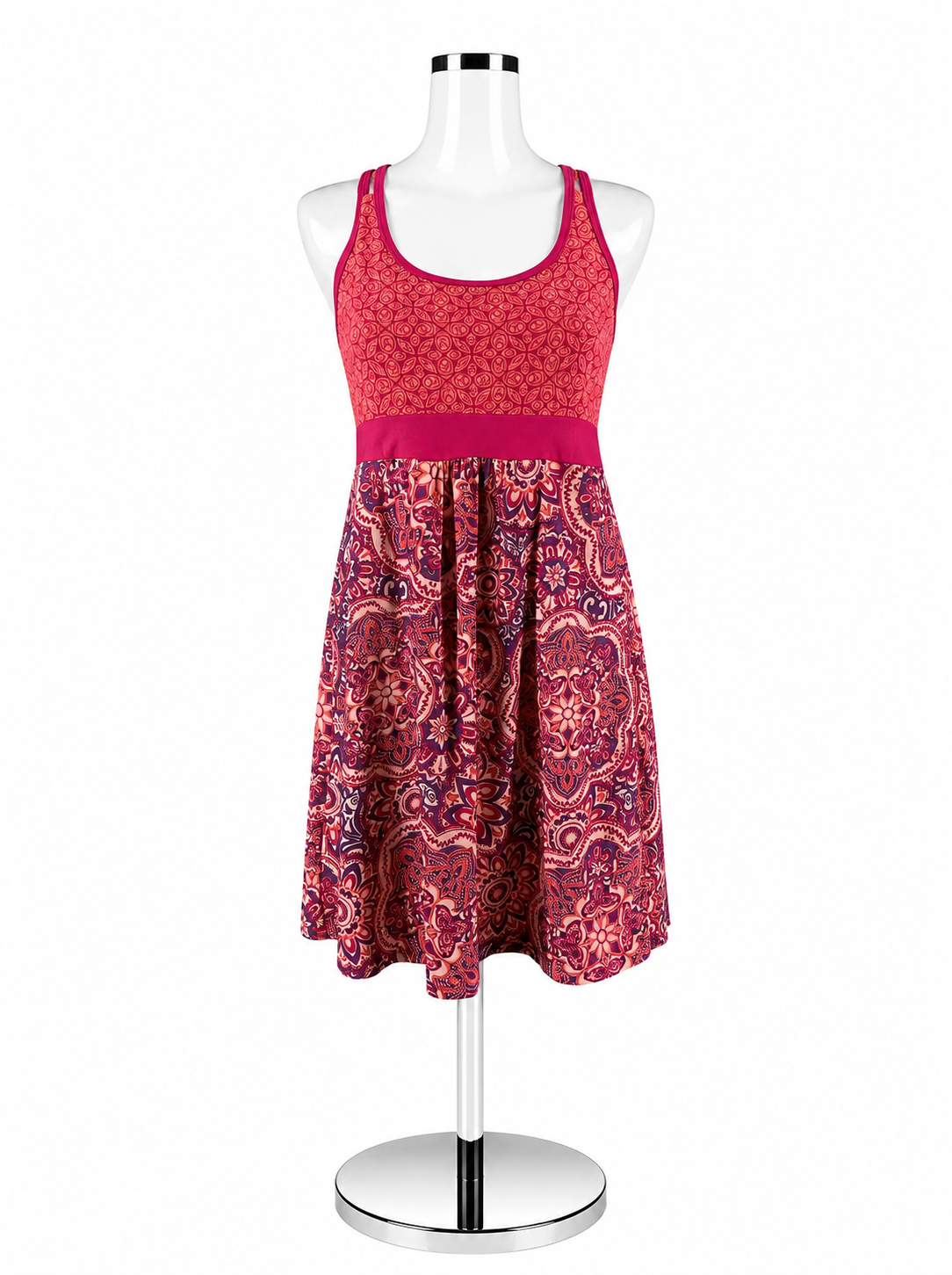 Tehama Pink/Orange Print Pre-Owned Ladies Dress - Size Small - ONLINE ONLY