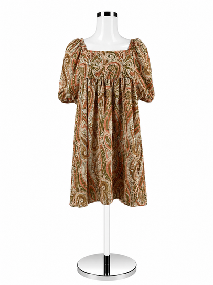 Hayden Tan/Peach Paisley Pre-Owned Ladies Dress - Size Small - ONLINE ONLY