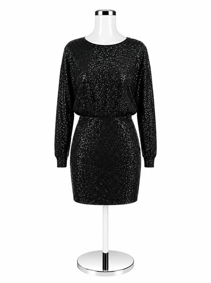 Express Size Small Black Sequins Pre-Owned Dress - ONLINE ONLY