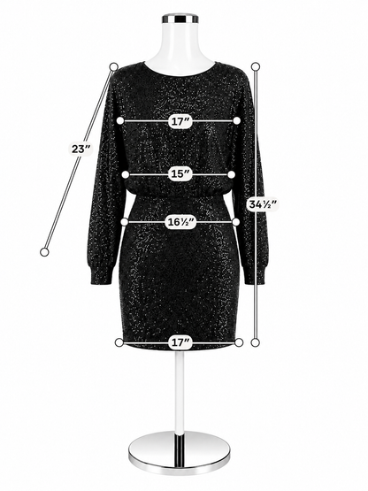 Express Size Small Black Sequins Pre-Owned Dress - ONLINE ONLY
