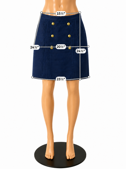 J Crew Size 10 Navy Solid Pre-Owned Ladies Skirt