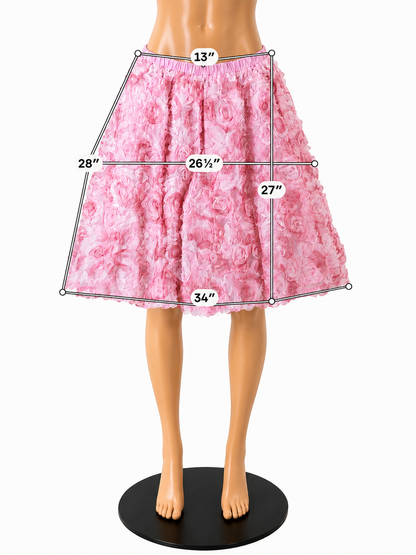 Chic Wish Size Medium Mauve Floral Pre-Owned Ladies Skirt