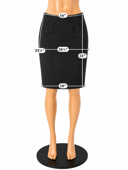 Jones Studio Size 10 Black Solid Pre-Owned Ladies Skirt