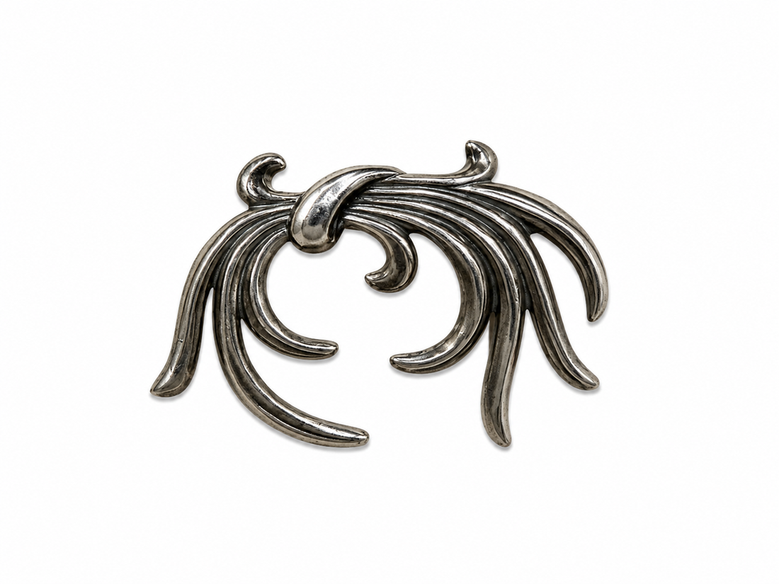 Monet Silver Brooch