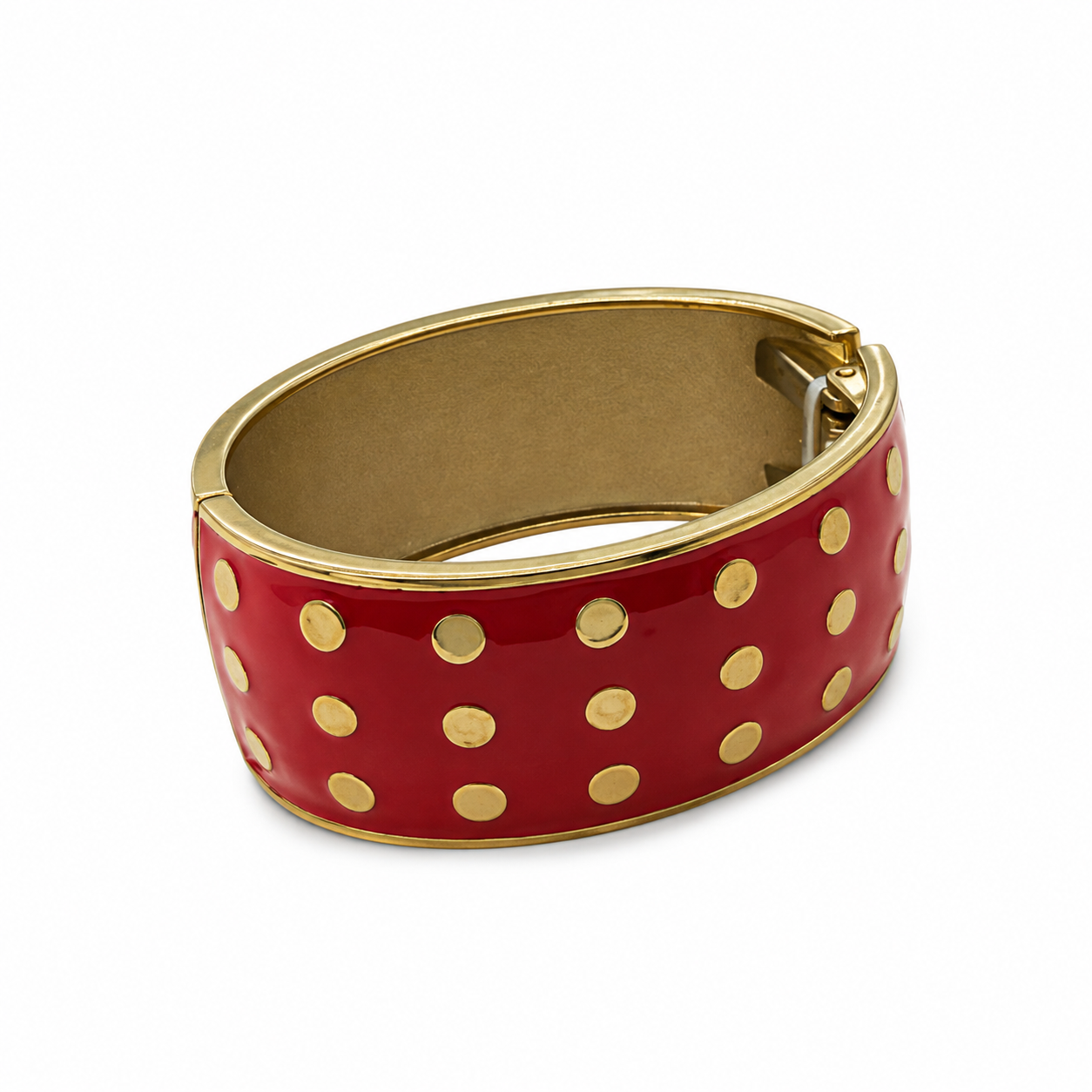 No Brand Pink/Gold Polka Dot Bracelet