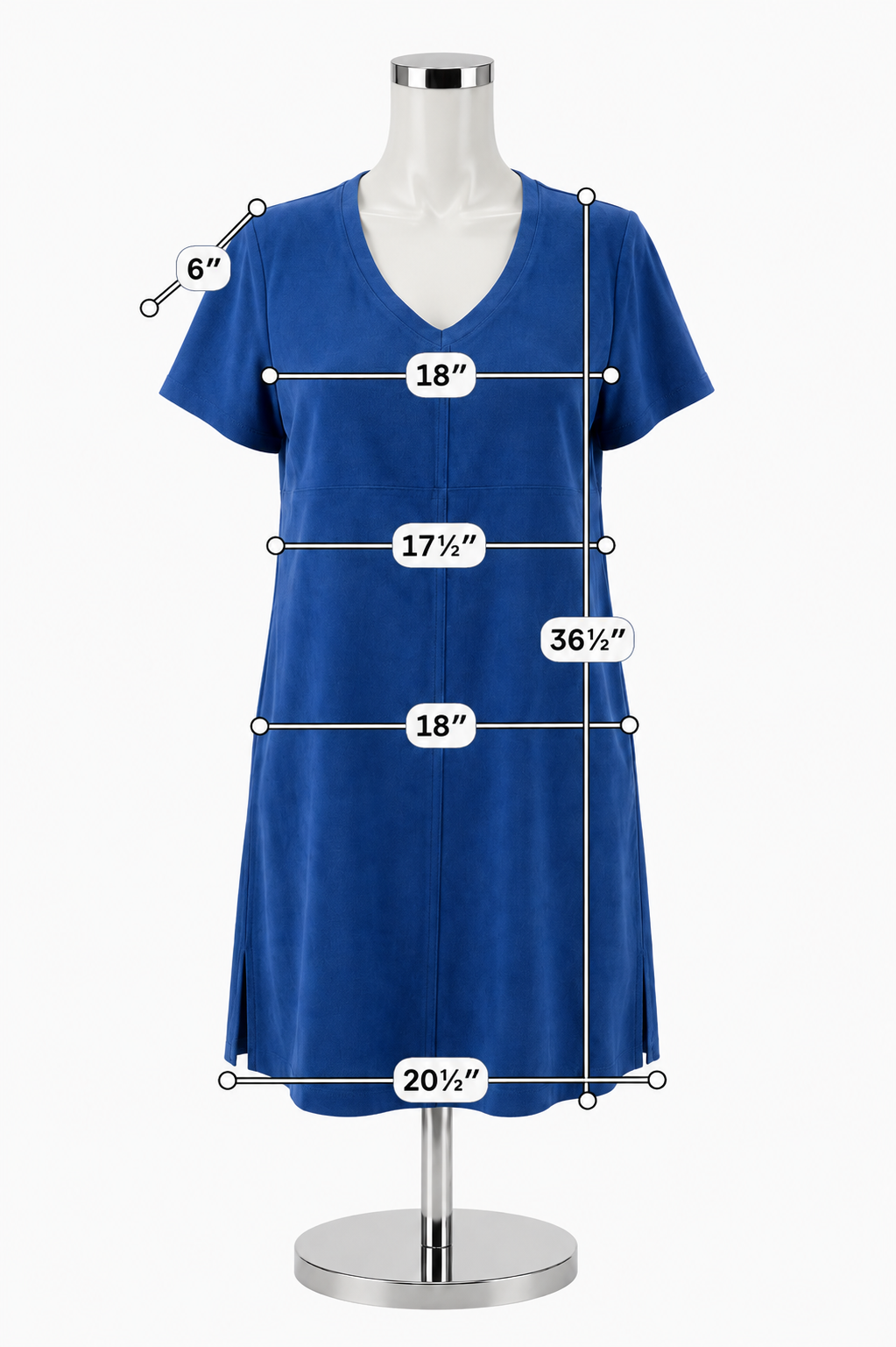 Joh V-Neck Flutter Sleeve Shift Dress Blue Size Small NWT - ONLINE ONLY