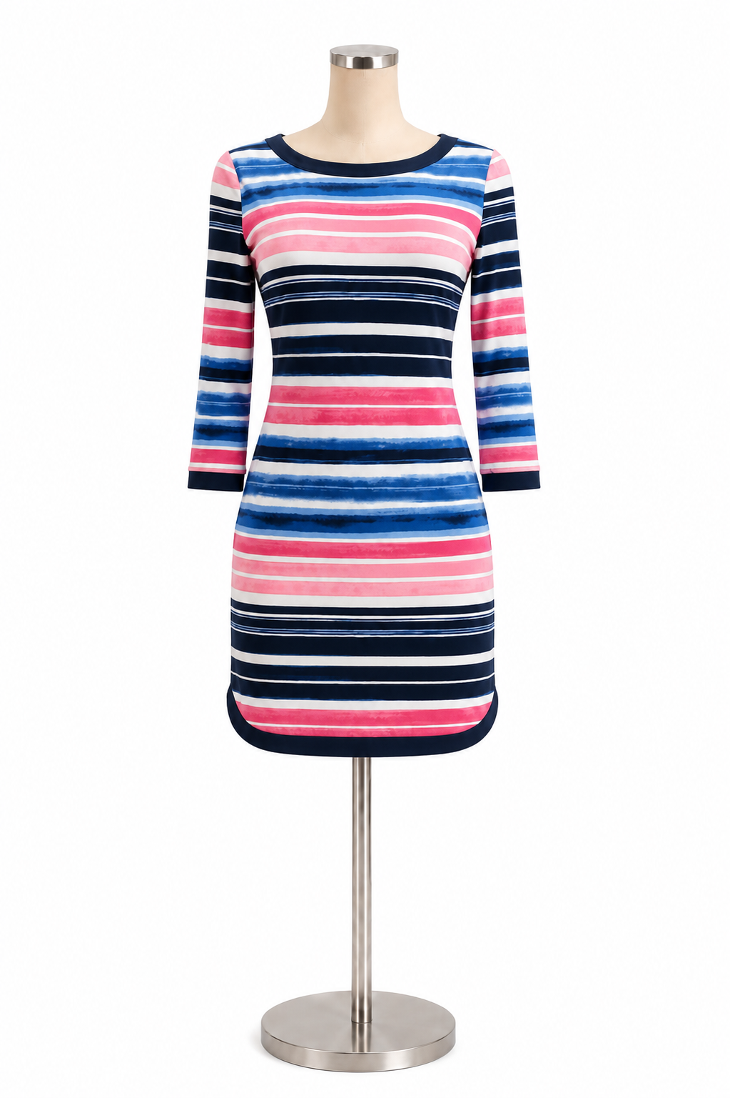 Vince Camuto Painterly Stripe Sheath Dress Blue Pink Size 4 - ONLINE ONLY