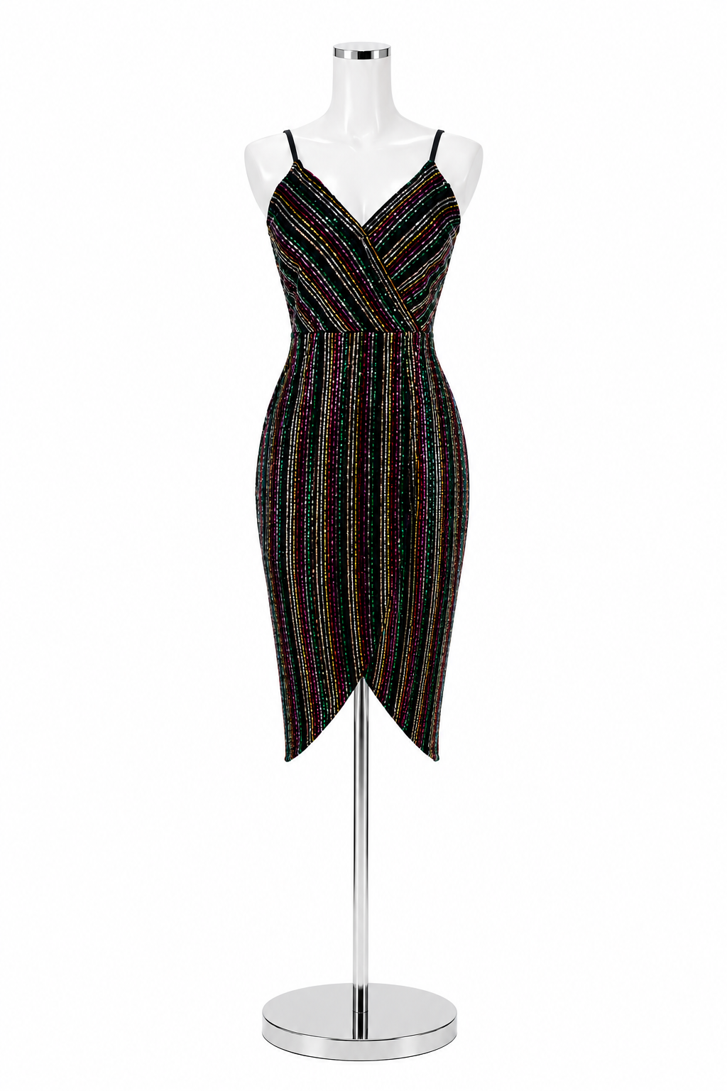 Betsey Johnson Multi Sequin T-Back Sheath Dress Size 4 Cocktail Party - ONLINE ONLY