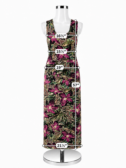Årtelier Nicola Miller Floral Racerback Maxi Dress Size Large - ONLINE ONLY