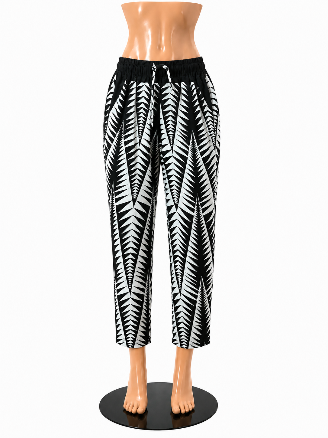 Holly Bracken Geometric Print Pull-On Jogger Pants | Size Small - ONLINE ONLY