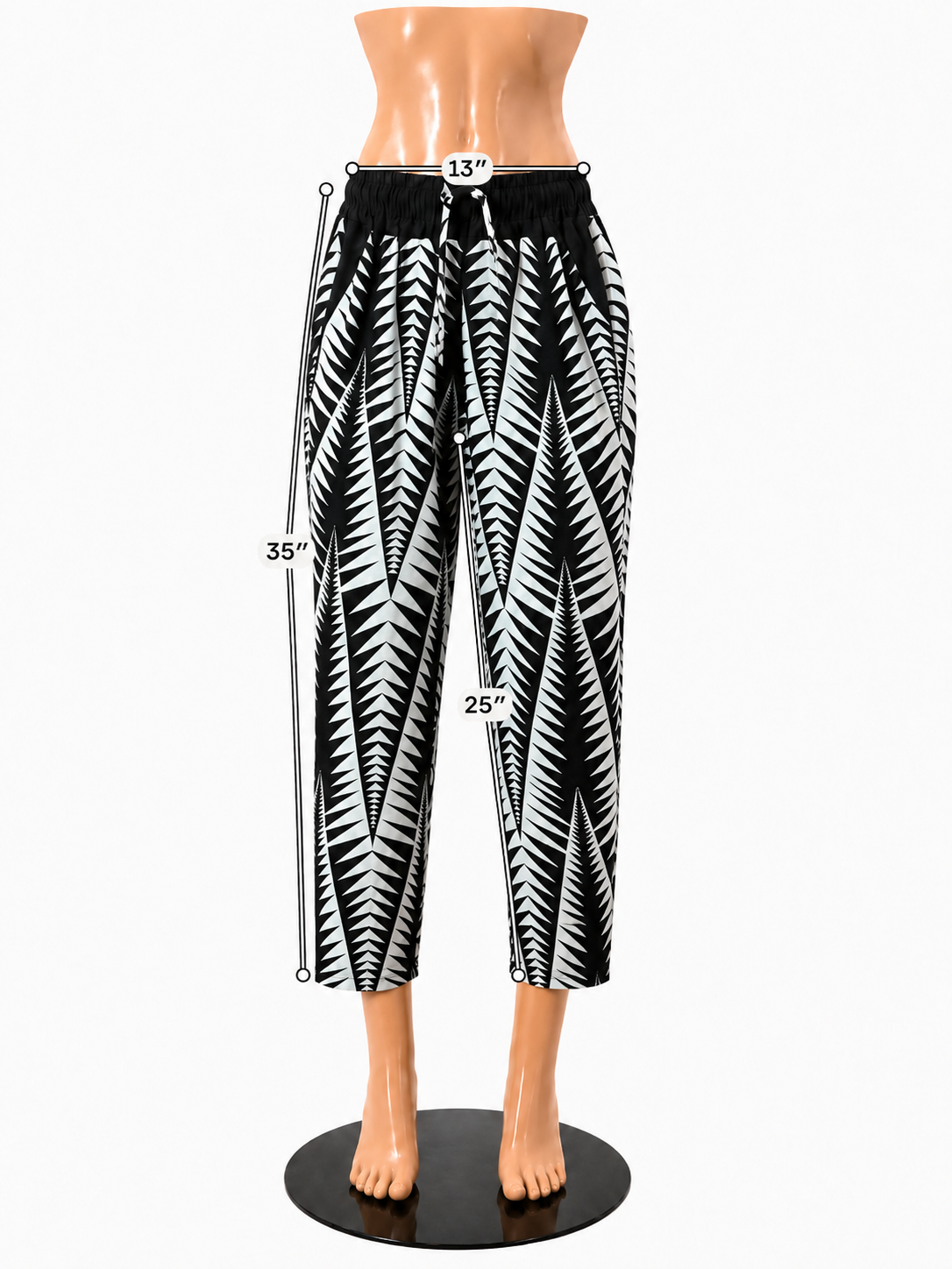 Holly Bracken Geometric Print Pull-On Jogger Pants | Size Small - ONLINE ONLY