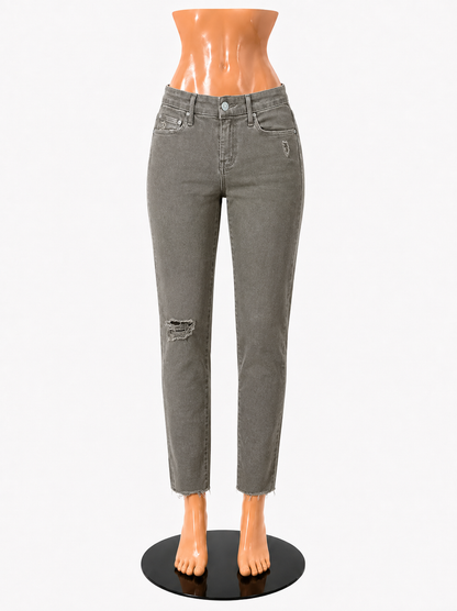 MOTHER The Looker Ankle Fray Distressed Jeans Size 6 - ONLINE ONLY