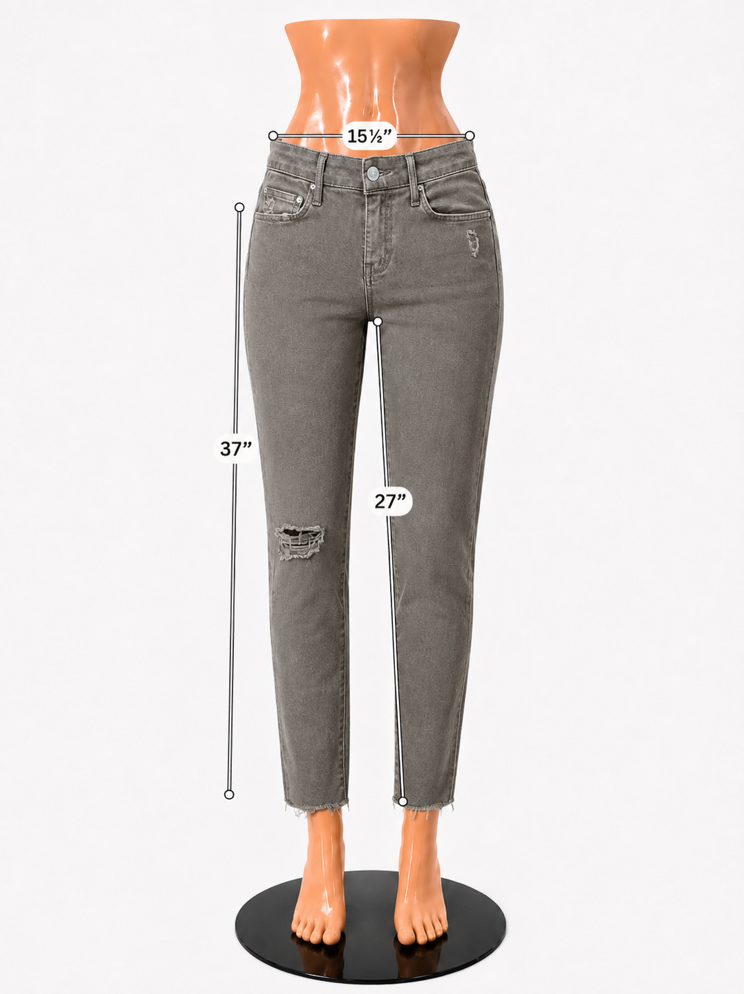 MOTHER The Looker Ankle Fray Distressed Jeans Size 6 - ONLINE ONLY
