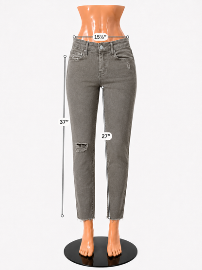 MOTHER The Looker Ankle Fray Distressed Jeans Size 6 - ONLINE ONLY