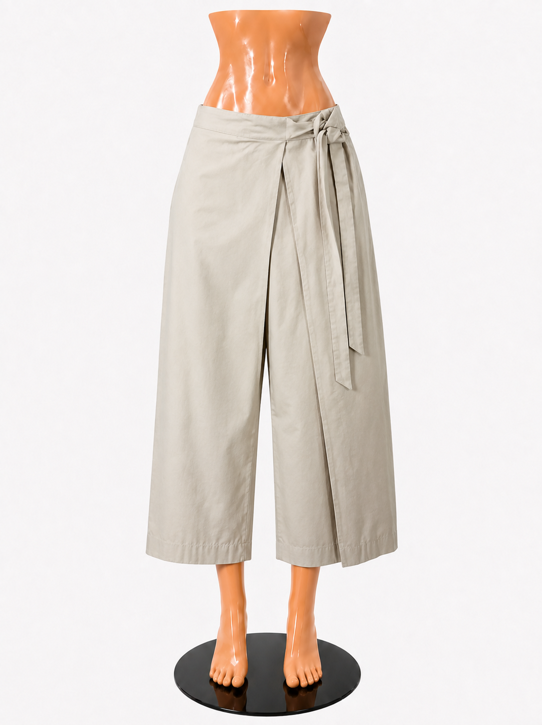 Banana Republic Margaux Tie-Waist Cropped Wide-Leg Pants Tan Size 2 - ONLINE ONLY