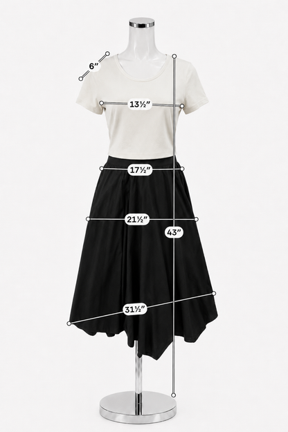 DKNY Colorblock Tie-Waist Midi Dress White Black Asymmetrical Hem Size Small - ONLINE ONLY