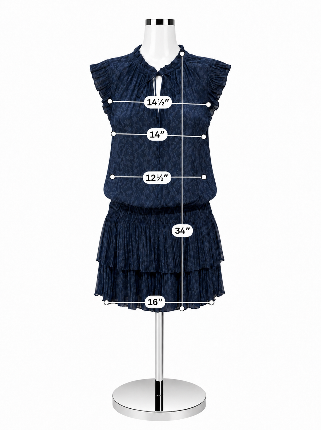 Current Air Navy Floral Print Cap Sleeve Midi Dress | Size S | NWT - ONLINE ONLY