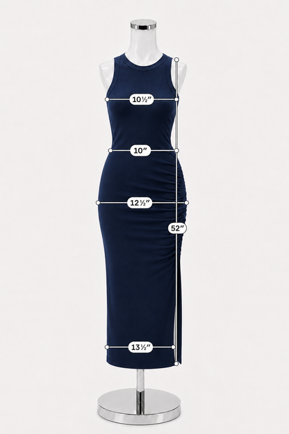 LOFT Beaches Navy Ribbed Knit Sleeveless Maxi Dress | Size Small - ONLINE ONLY