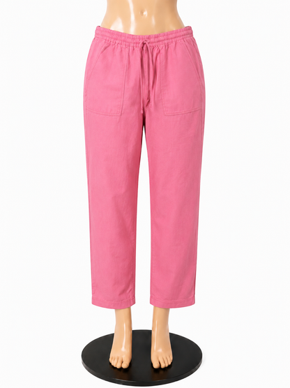 J. Crew Coral Linen Blend Drawstring Pants | Size Medium Tall - ONLINE ONLY