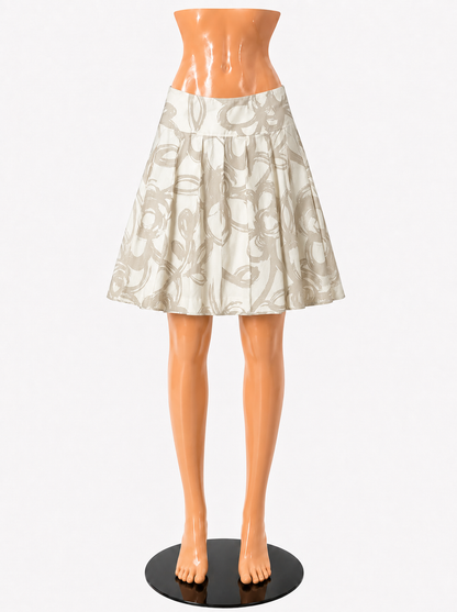 Banana Republic Abstract Swirl Print Cotton A-Line Skirt Size 12 - ONLINE ONLY
