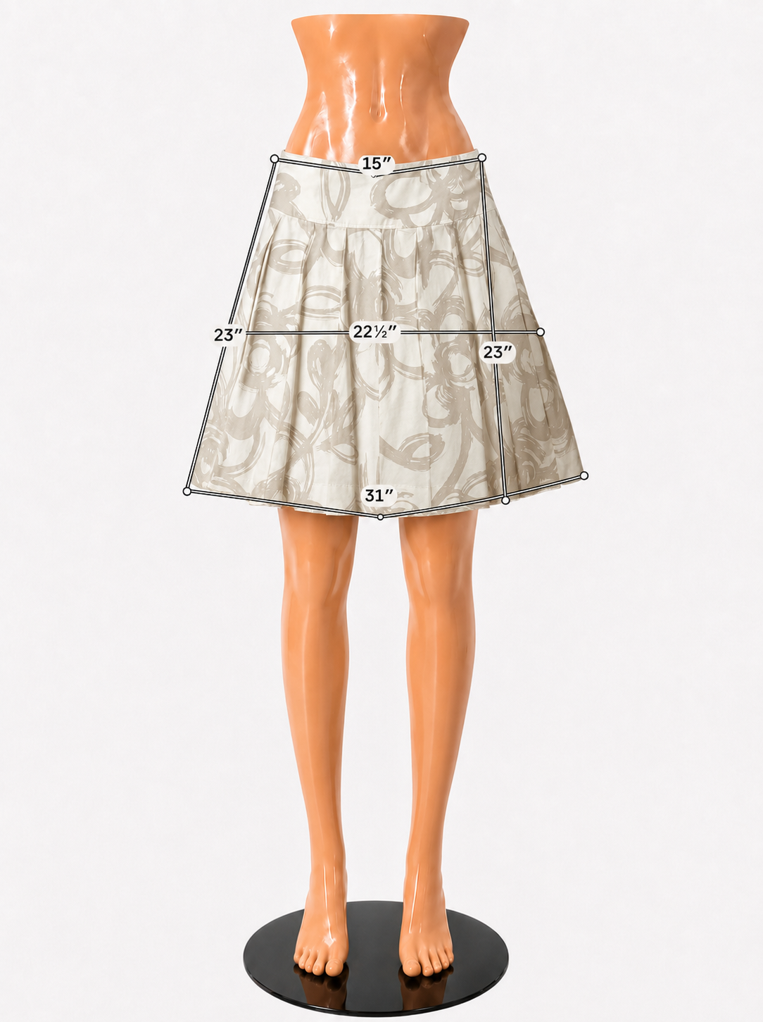 Banana Republic Abstract Swirl Print Cotton A-Line Skirt Size 12 - ONLINE ONLY