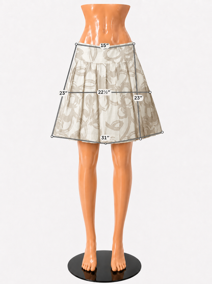 Banana Republic Abstract Swirl Print Cotton A-Line Skirt Size 12 - ONLINE ONLY
