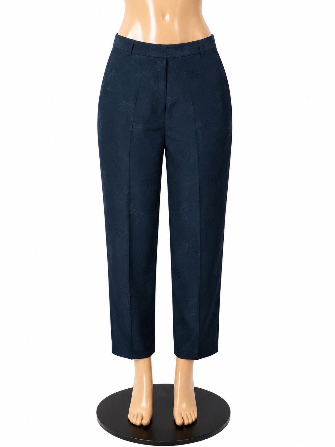 Tommy Bahama 100% Silk Palm Jacquard Pants Navy Blue Size 10 - ONLINE ONLY