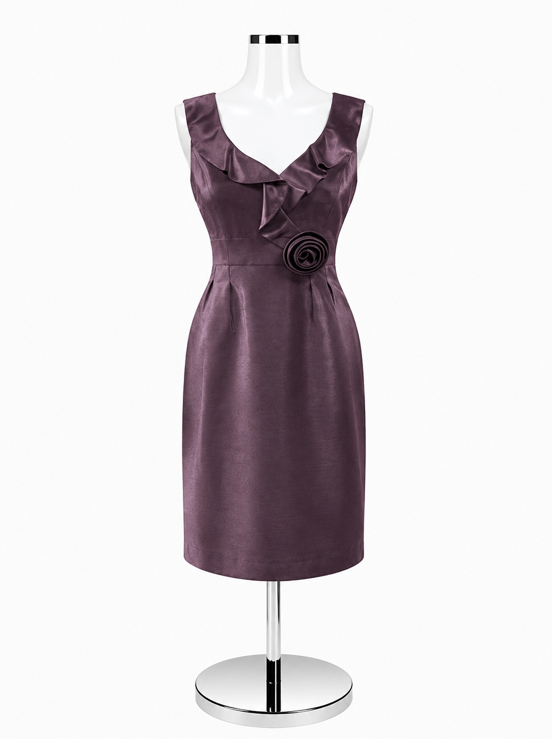 Tahari Arthur S. Levine Purple Ruffle Sheath Dress Size 6