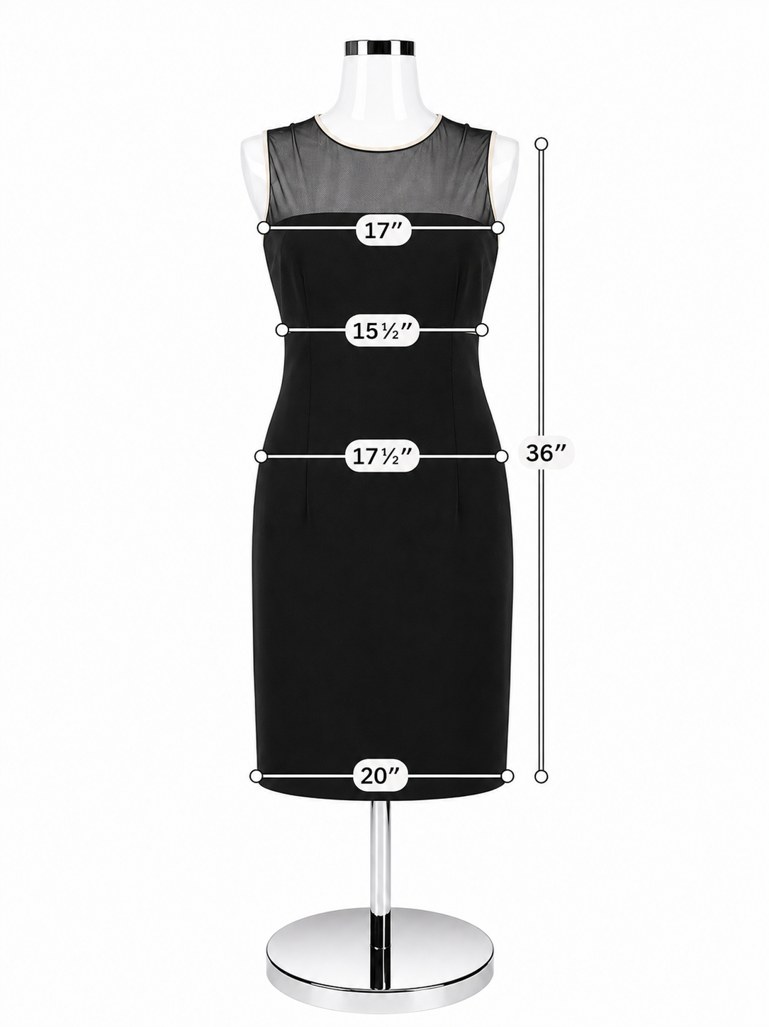 Ann Taylor Mesh Yoke Colorblock Sheath Dress Black Cream Size 6