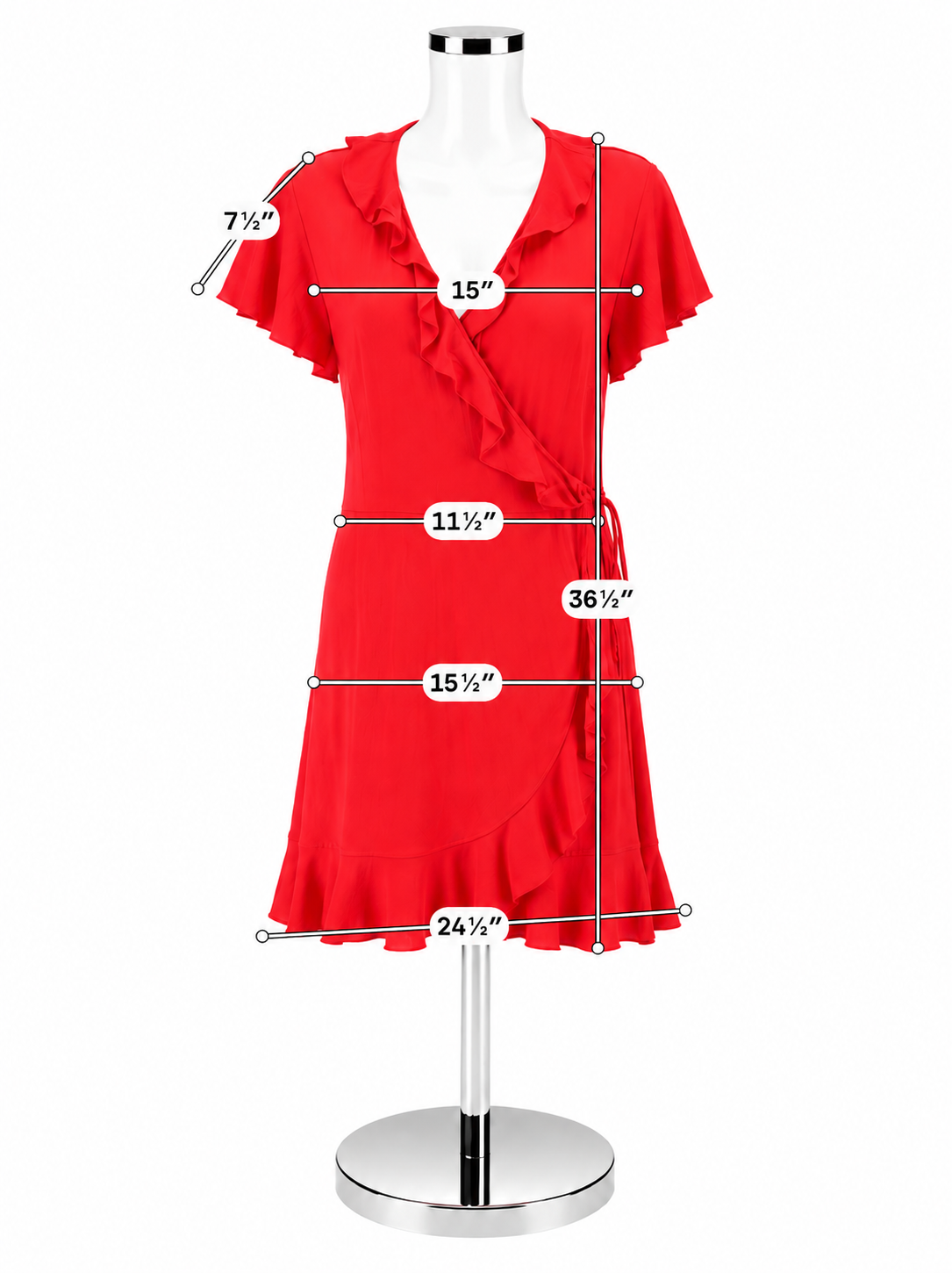 Draper James Ruffle Faux Wrap Dress Coral Pink Size 14 NWT