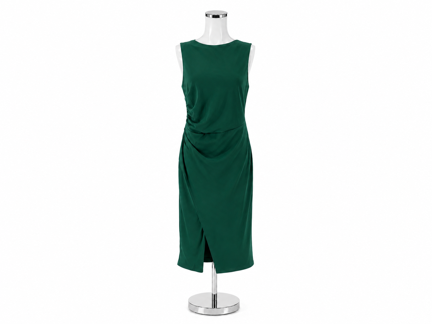 Abercrombie &amp; Fitch Bateau Neck Drama Back Maxi Dress Green Size Large