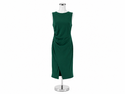Abercrombie &amp; Fitch Bateau Neck Drama Back Maxi Dress Green Size Large
