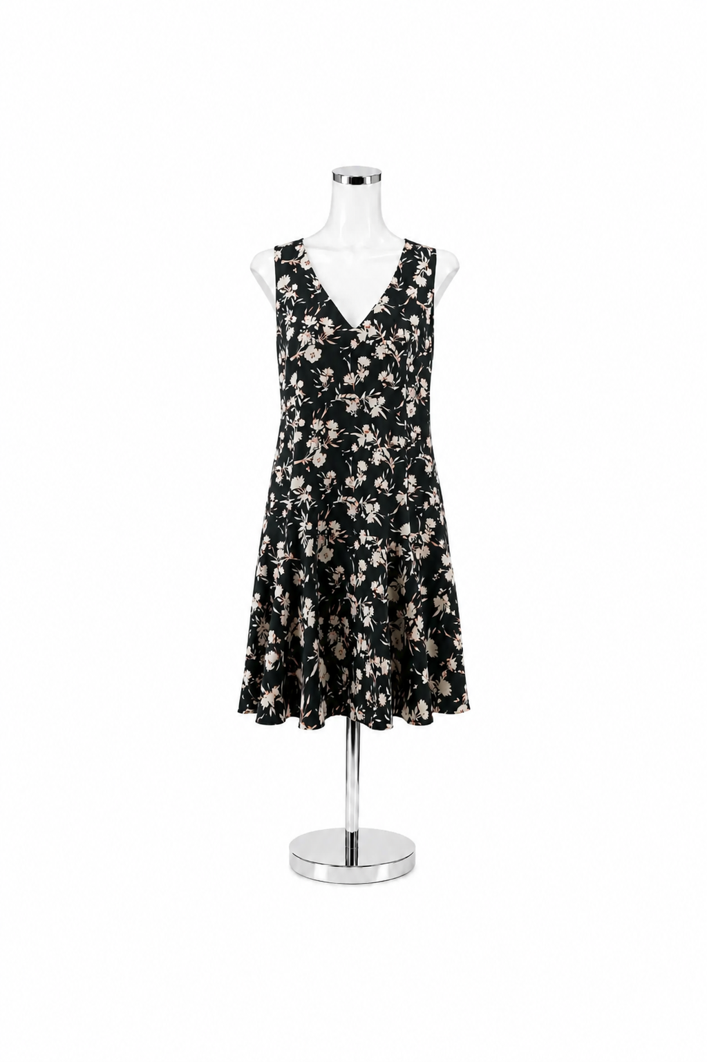 Banana Republic Floral V-Neck Sleeveless Flounce Dress Size 12