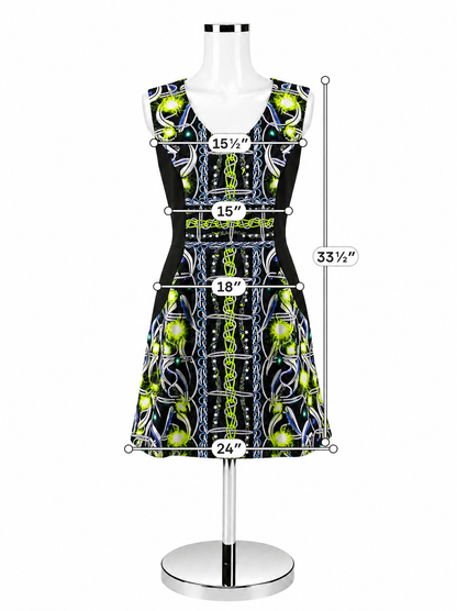 Peter Pilotto Pallas Chain Print Jacquard Dress UK 14 US 10