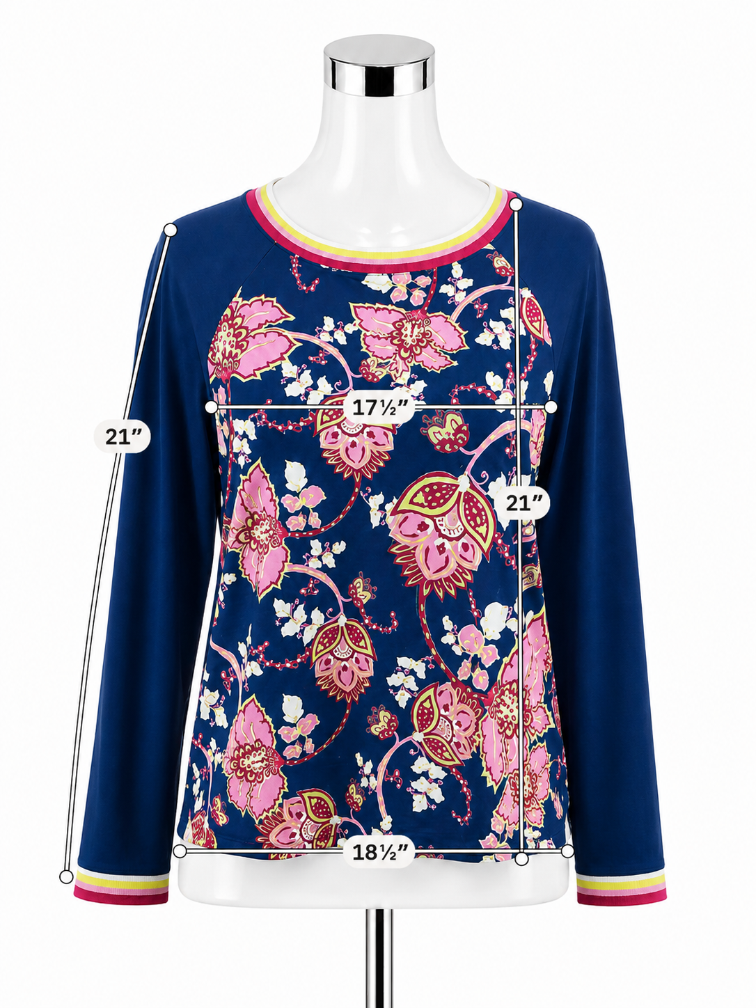 Johnny Was Active Floral Long Sleeve Pullover Top Size Small - ONLINE ONLY