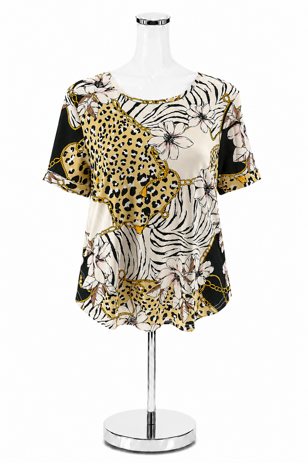 Roommates Mixed Animal &amp;amp; Floral Print Top | Size Medium