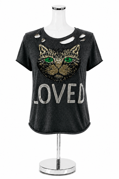 Hi Gorgeous Sequin Cat &