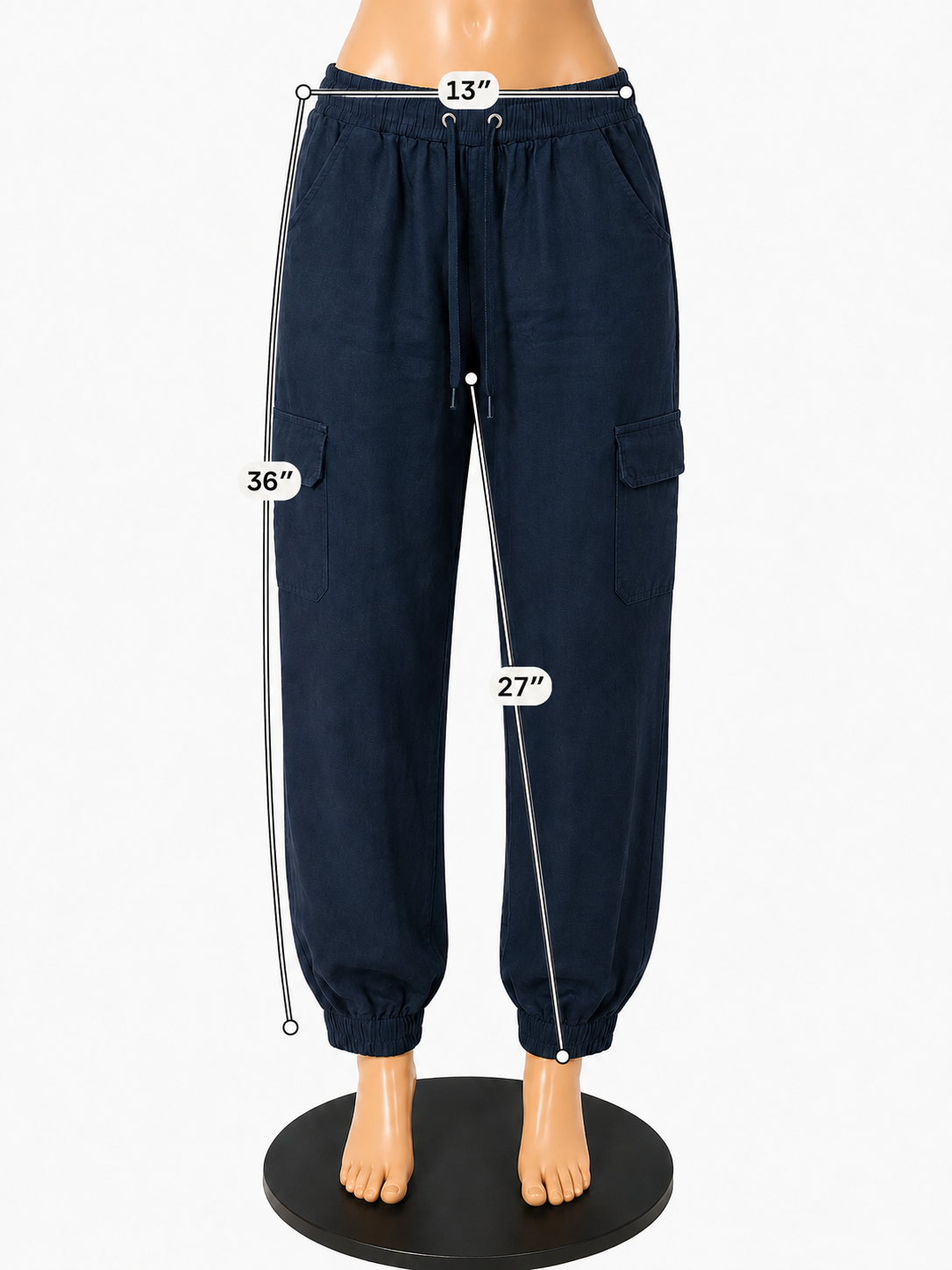 Nicole Miller New York Black Linen Cargo Jogger Pants Size Medium - ONLINE ONLY