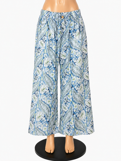 Christian Siriano Floral Wide-Leg Cropped Palazzo Pants XL  - ONLINE ONLY