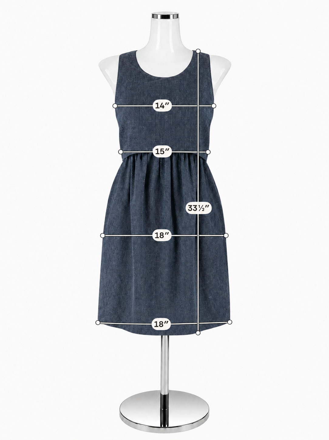 Adam Lippes Indigo Blue Virgin Wool Silk Blend A-Line Dress Size 4