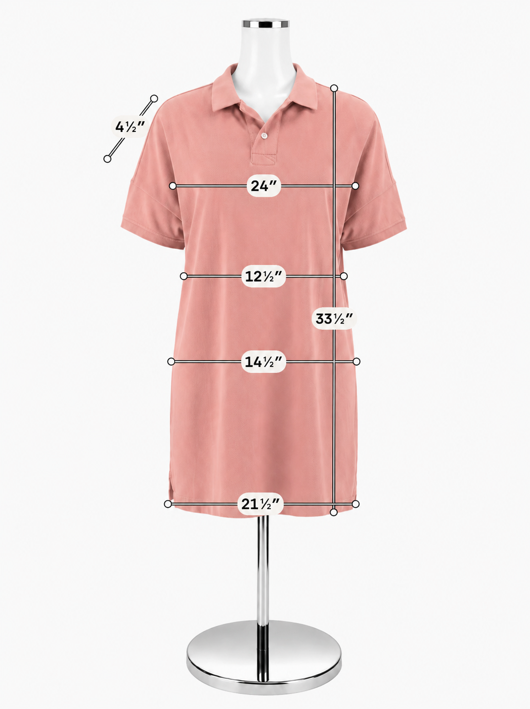 Tuckernuck Thompson Polo Dress Cattle Pink Size S NWT