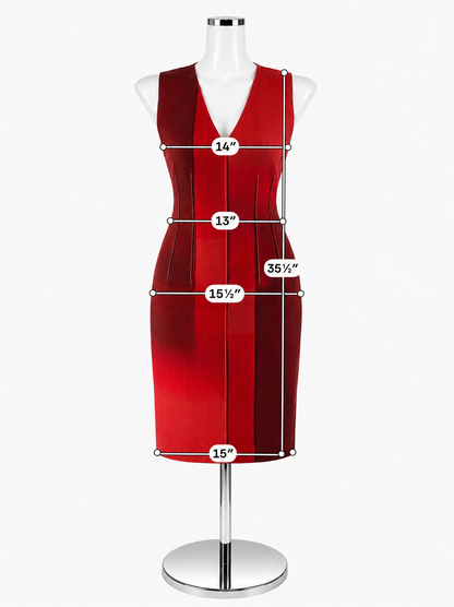 Tahari Red &amp; Black Ombré Colorblock Sheath Dress | Size 2
