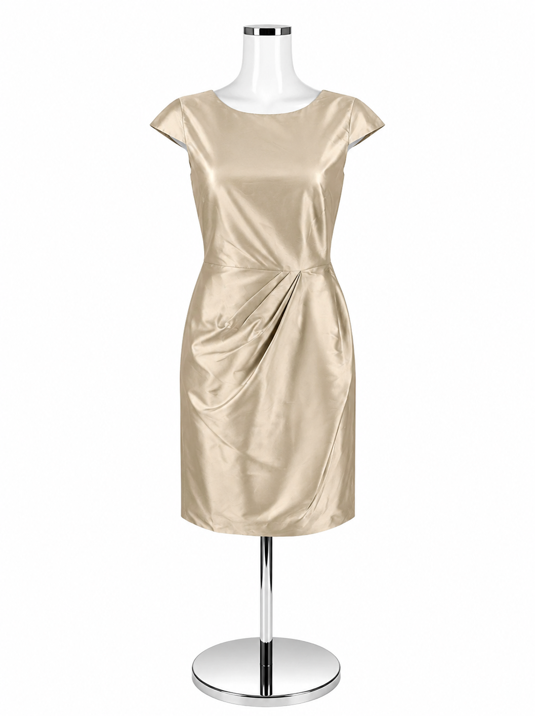 J. Crew Draped Bodice Silk Chiffon Dress Size 4 Champagne NWT