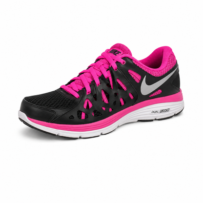 Nike Dual Fusion Womens Running Shoes Size 10 Black Pink Athletic Sneakers