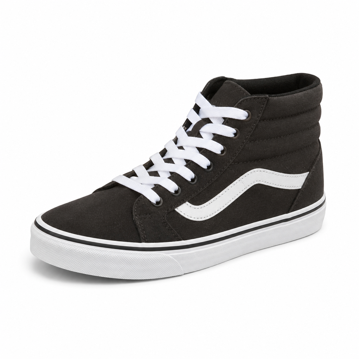 Vans Sk8-Hi High-Top Sneakers Black White Womens Size 9