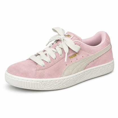 Puma Suede Classic XXI Sneakers Pink Gold Foil Low Top Womens 5.5
